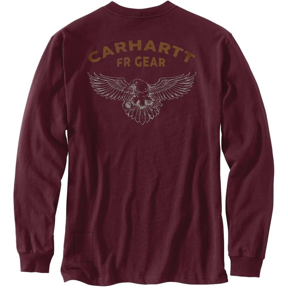 image:imageCarhartt Mens Flame Resistant Force Loose Fit LongSleeve Lightweight Eagle Graphic TShirtPort