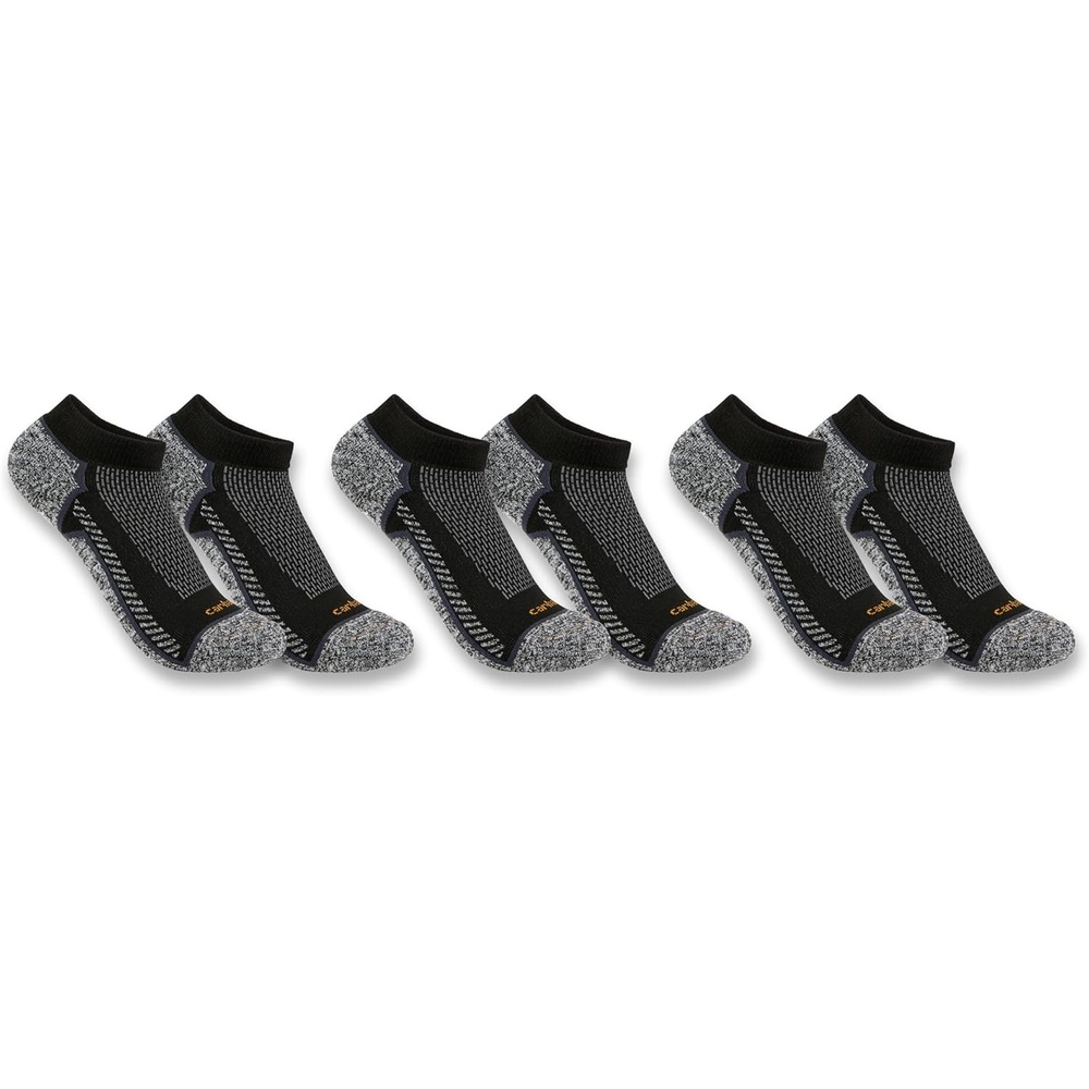 image:imageCarhartt Mens Force Midweight Low Cut Sock 3 PackBlack