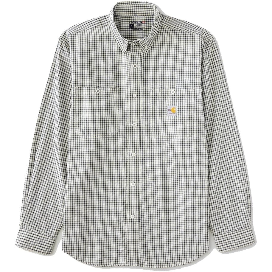 image:imageCarhartt Mens Fr Force Sun Defender Ls Plaid ShirtSteelMalt
