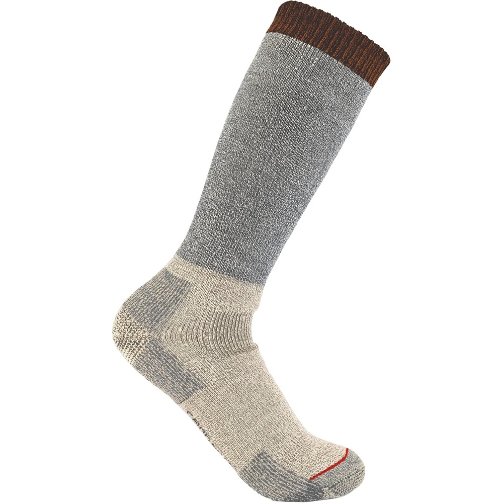 imageCarhartt Mens Heavyweight Wool Blend Boot SockHeather Grey Cream