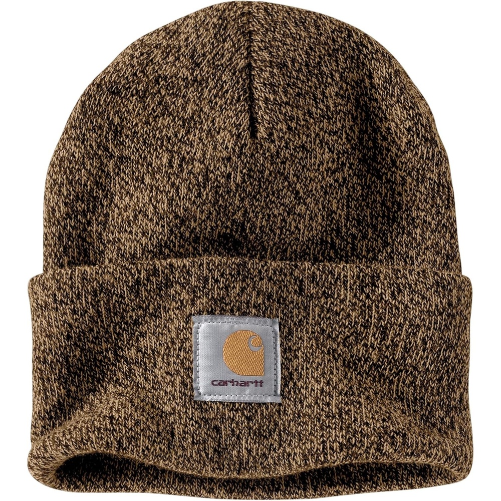 image:imageCarhartt Mens Knit Cuffed BeanieDark BrownSandstone