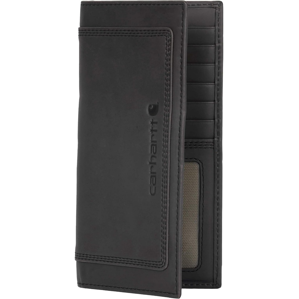 image:imageCarhartt Mens Leather Triple Stitch Wallet Durable FullGrain Leather Bifold Trifold amp Rodeo Styles Gifts for MenBrown Rodeo