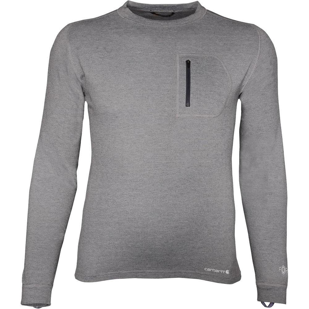 imageCarhartt Mens MBL110 Base Force Heavyweight Base Layer CrewShadow Heather