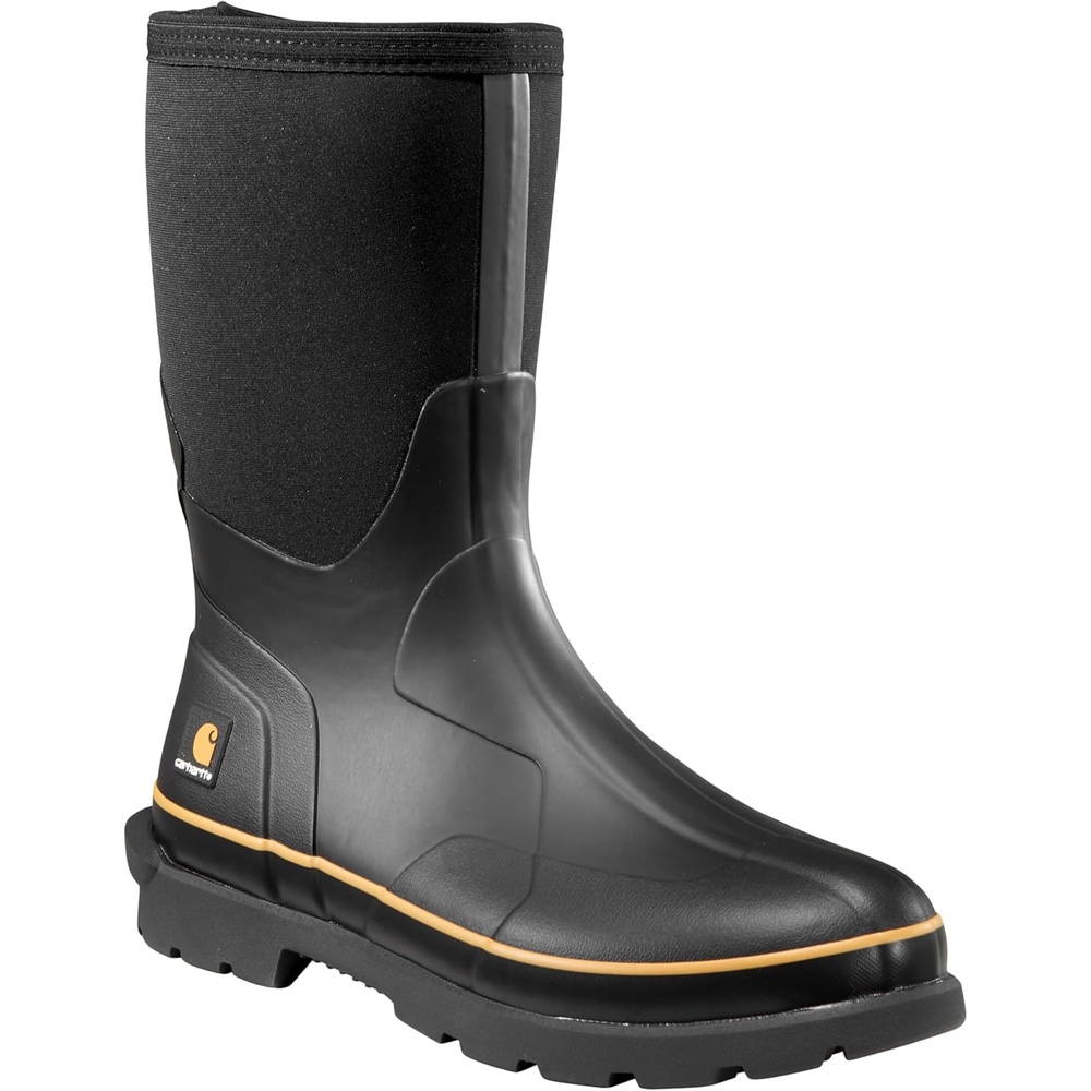 imageCarhartt Mens Mudrunner 10 Waterproof Soft Toe Rubber Boot 5mm Neoprene FastDry Lining EH RatedBlack