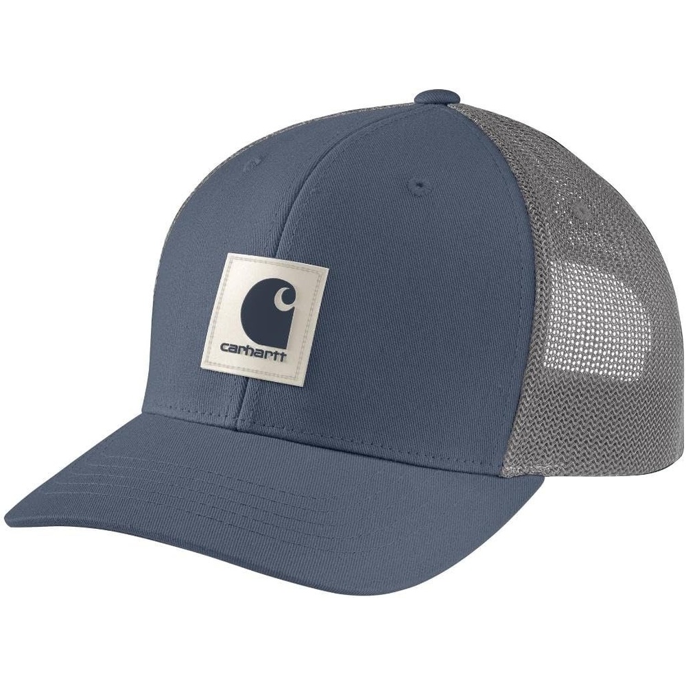 image:imageCarhartt Mens Rugged Flex Twill MeshBack Logo Patch CapBluestone