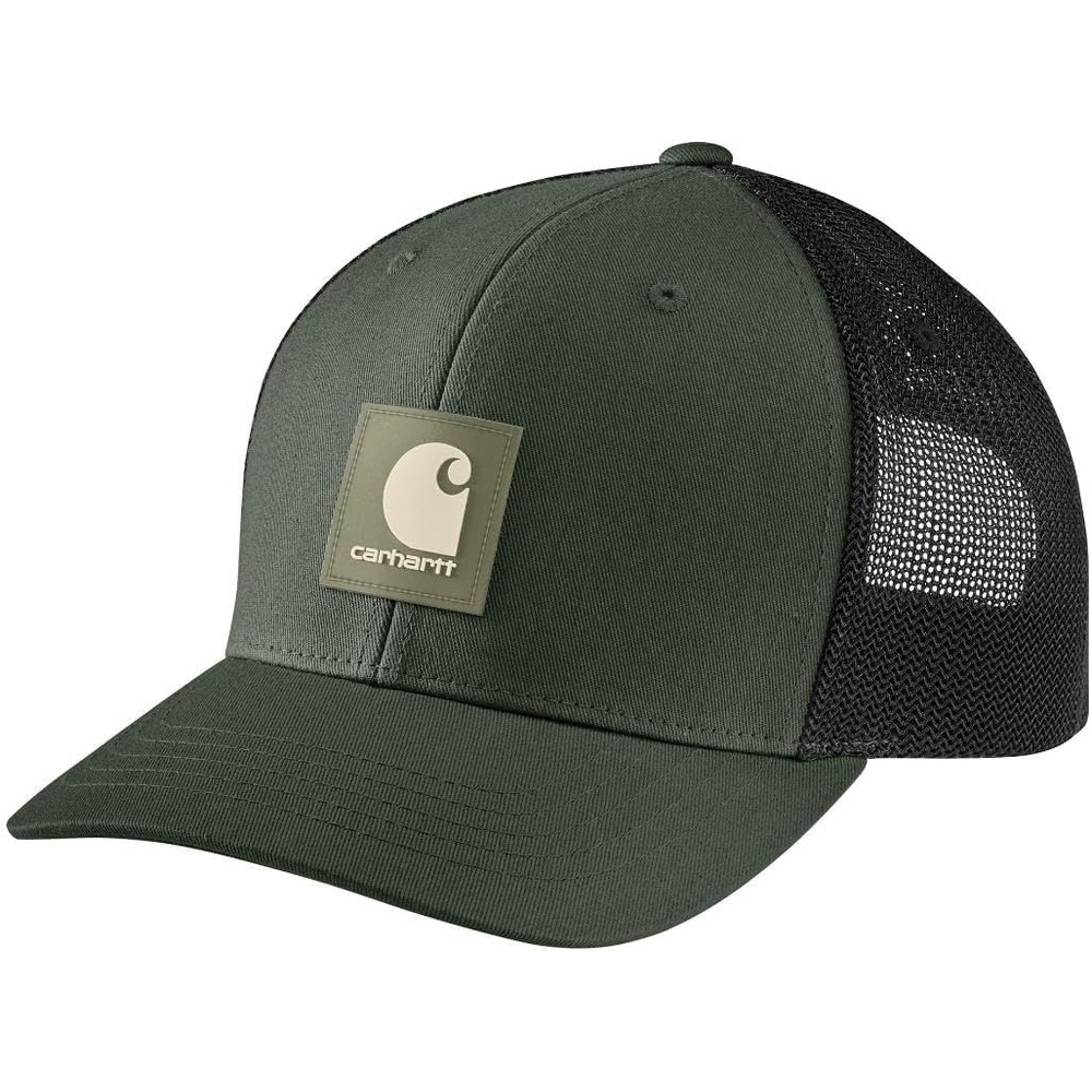 image:imageCarhartt Mens Rugged Flex Twill MeshBack Logo Patch CapForestry Green