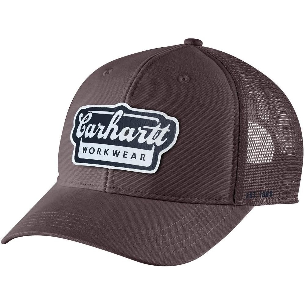 image:imageCarhartt Mens Rugged Flex Twill MeshBack Script Patch CapDark Sepia