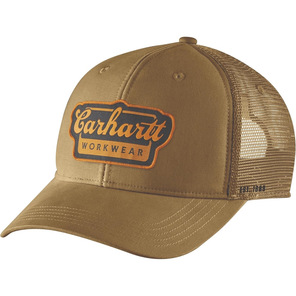 image:imageCarhartt Mens Rugged Flex Twill MeshBack Script Patch CapGolden Grass