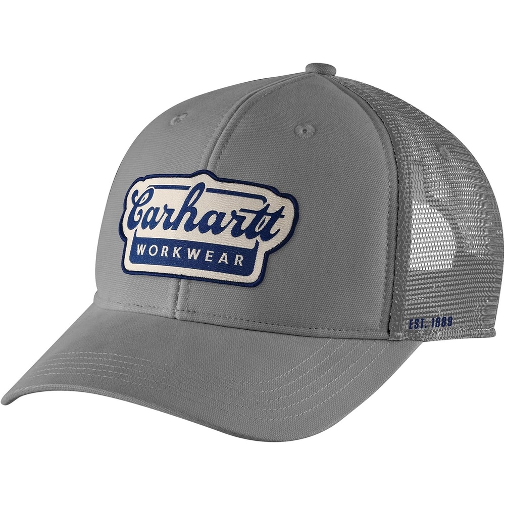 image:imageCarhartt Mens Rugged Flex Twill MeshBack Script Patch CapSteel