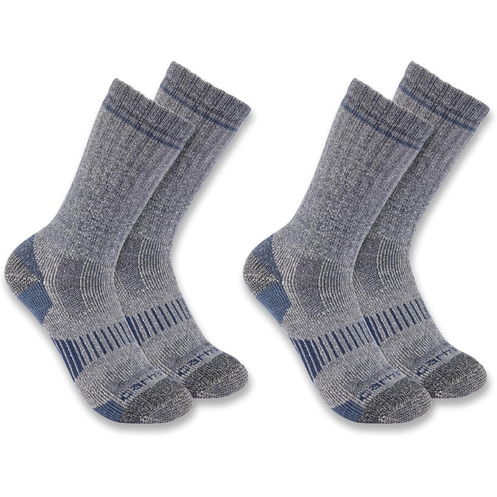 image:imageCarhartt Mens SB2072M Midweight SyntheticWool Blend Boot Sock 2PackNavy