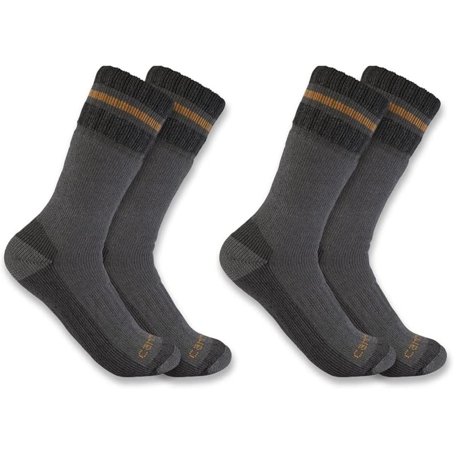 image:imageCarhartt Mens SB7742M Heavyweight SyntheticWool Blend Boot Sock 2PackGray