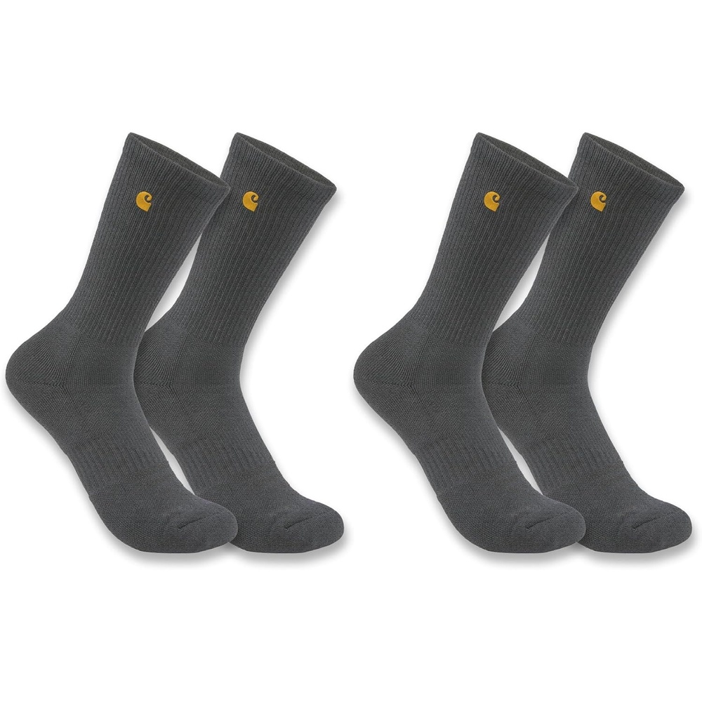 image:imageCarhartt Mens SC2252M Force Midweight Crew Sock 2PackCarbon Heather
