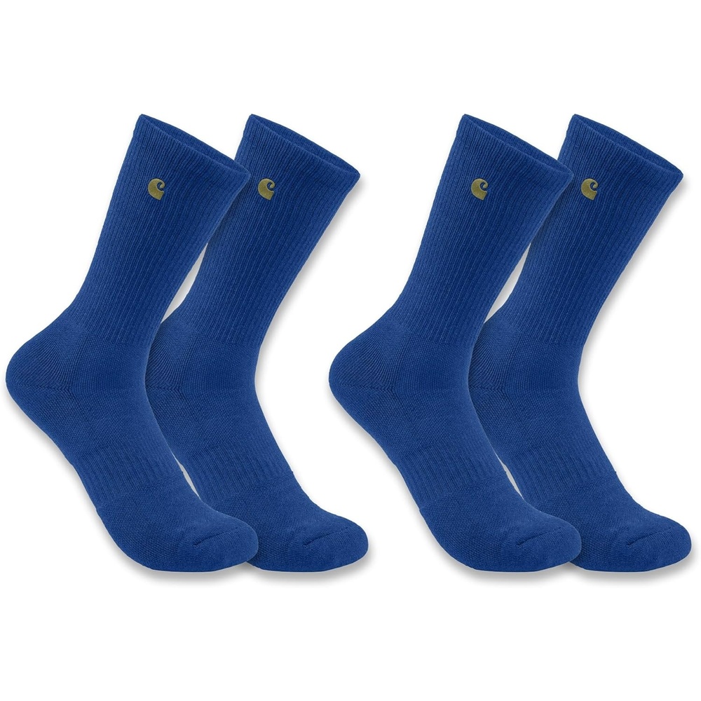 image:imageCarhartt Mens SC2252M Force Midweight Crew Sock 2PackDark Horizon Blue