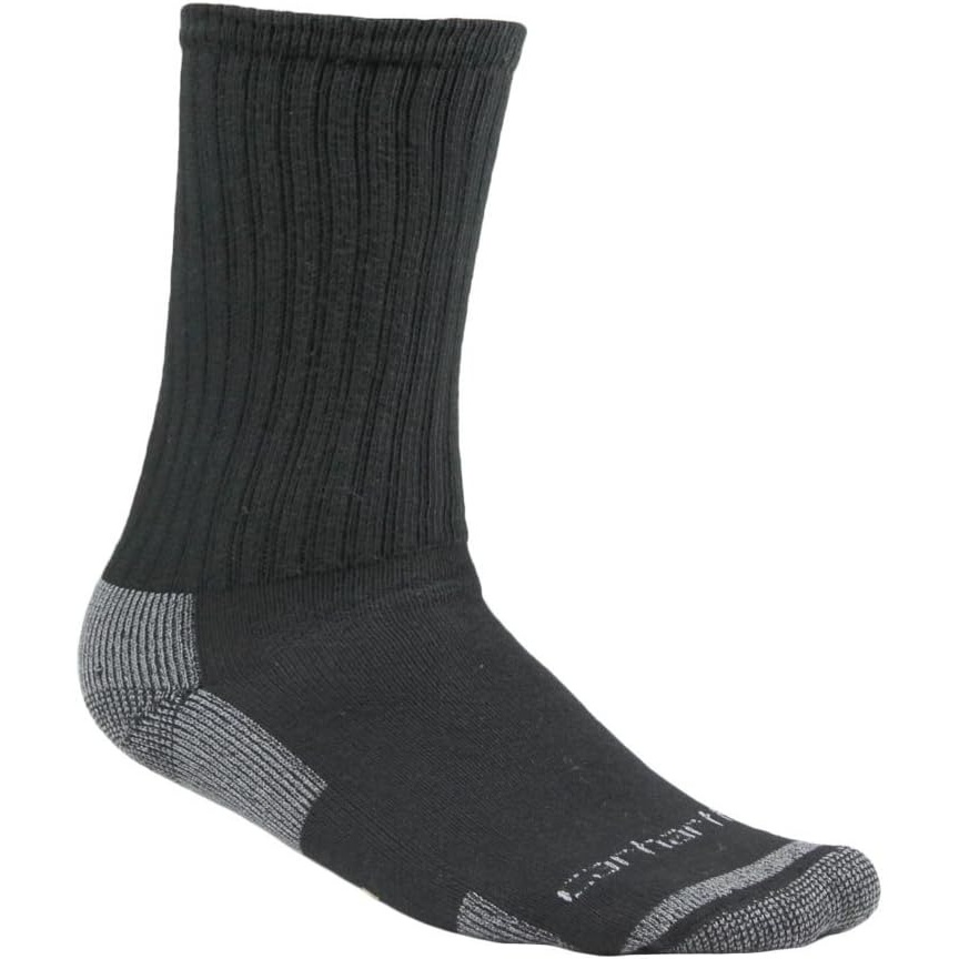 imageCarhartt Mens SC6203M Midweight Cotton Blend Crew Sock 3PackCarhartt Black