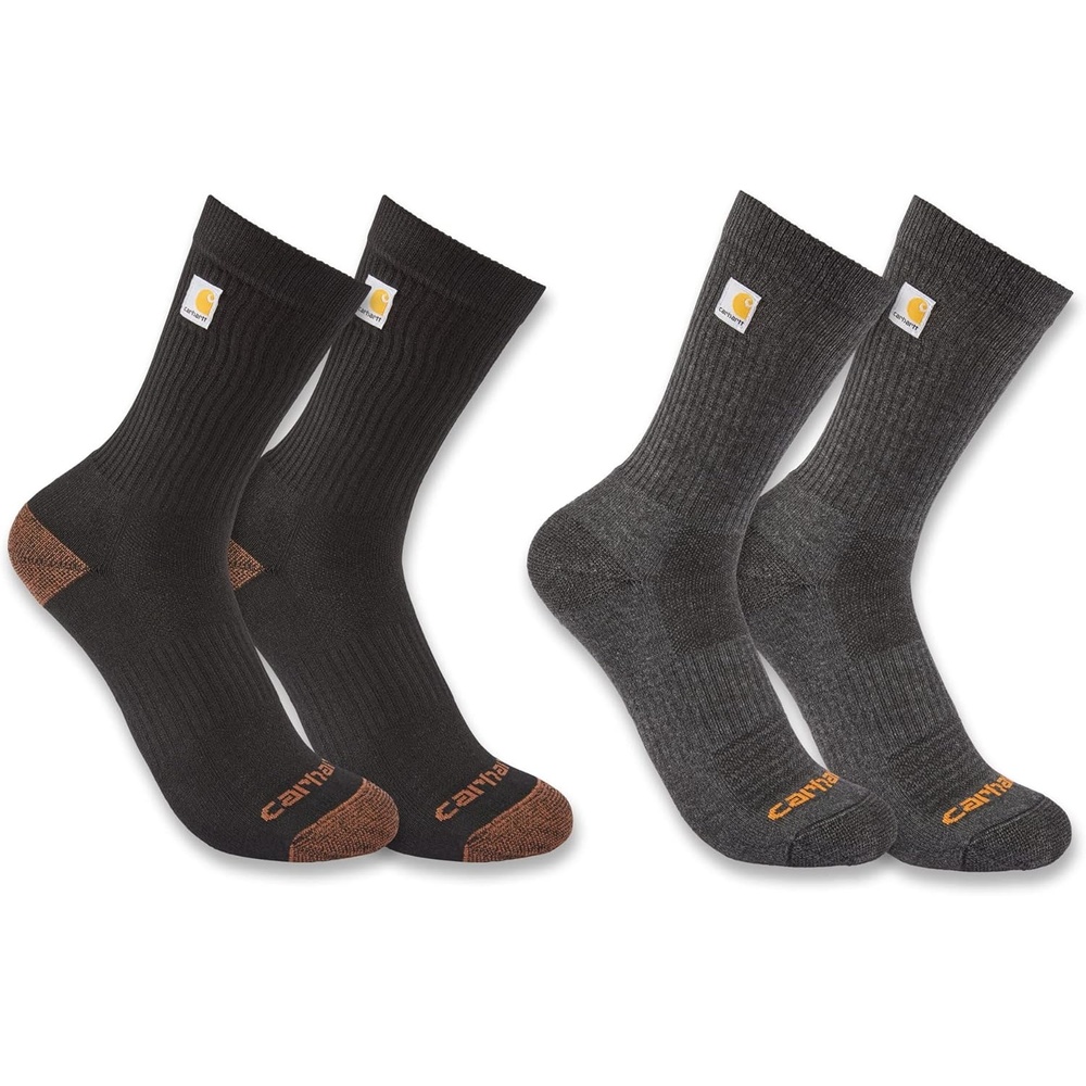 image:imageCarhartt Mens SC9972M Midweight Logo Crew Sock 2PackAssorted 1