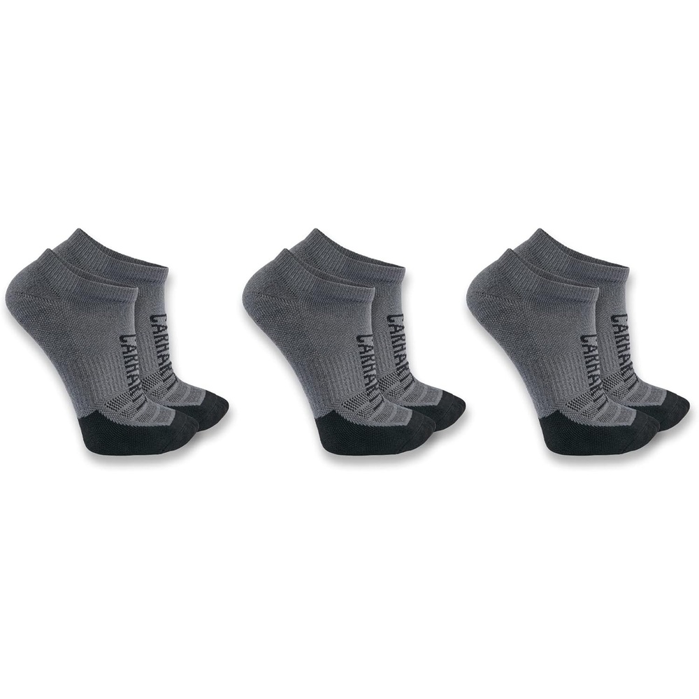 image:imageCarhartt Mens SL9953M Force Midweight Logo LowCut Sock 3PackCarbon Heather