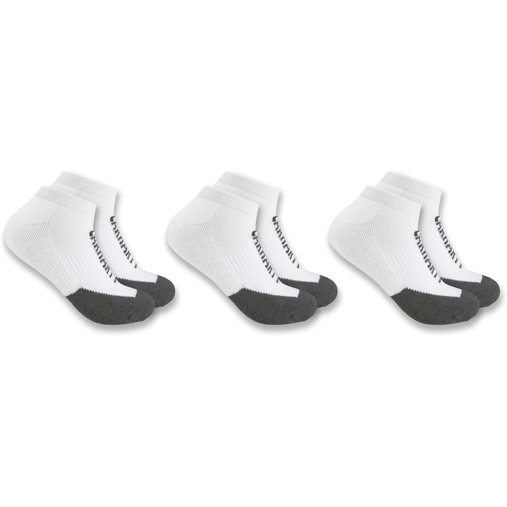 image:imageCarhartt Mens SL9953M Force Midweight Logo LowCut Sock 3PackWhite