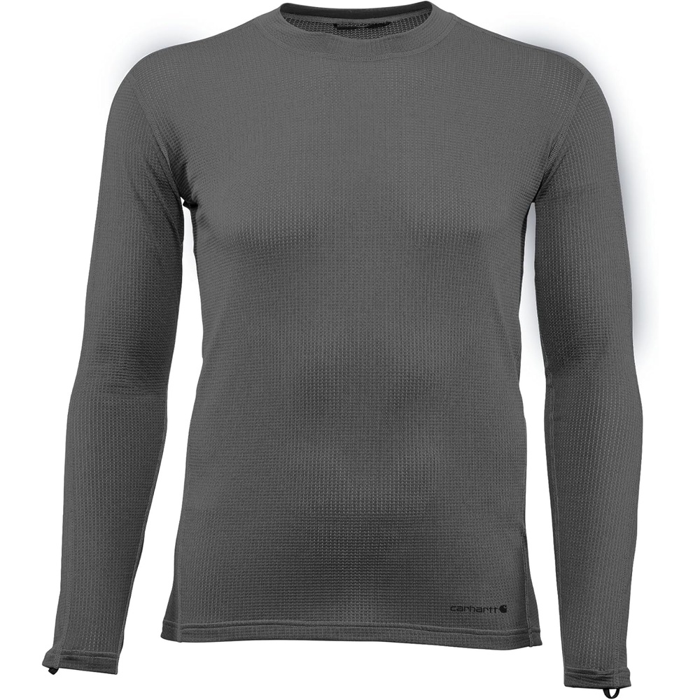 imageCarhartt Mens UL0171M Force Lightweight Stretch Grid Base Layer CrewnAsphalt