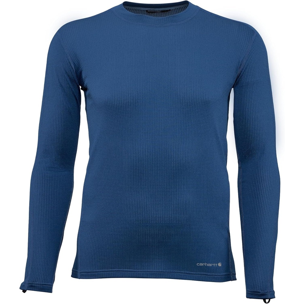 imageCarhartt Mens UL0171M Force Lightweight Stretch Grid Base Layer CrewnDark Blue