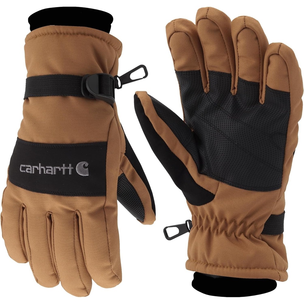imageCarhartt Mens Waterproof Insulated Knit Cuff GloveBrownBlack