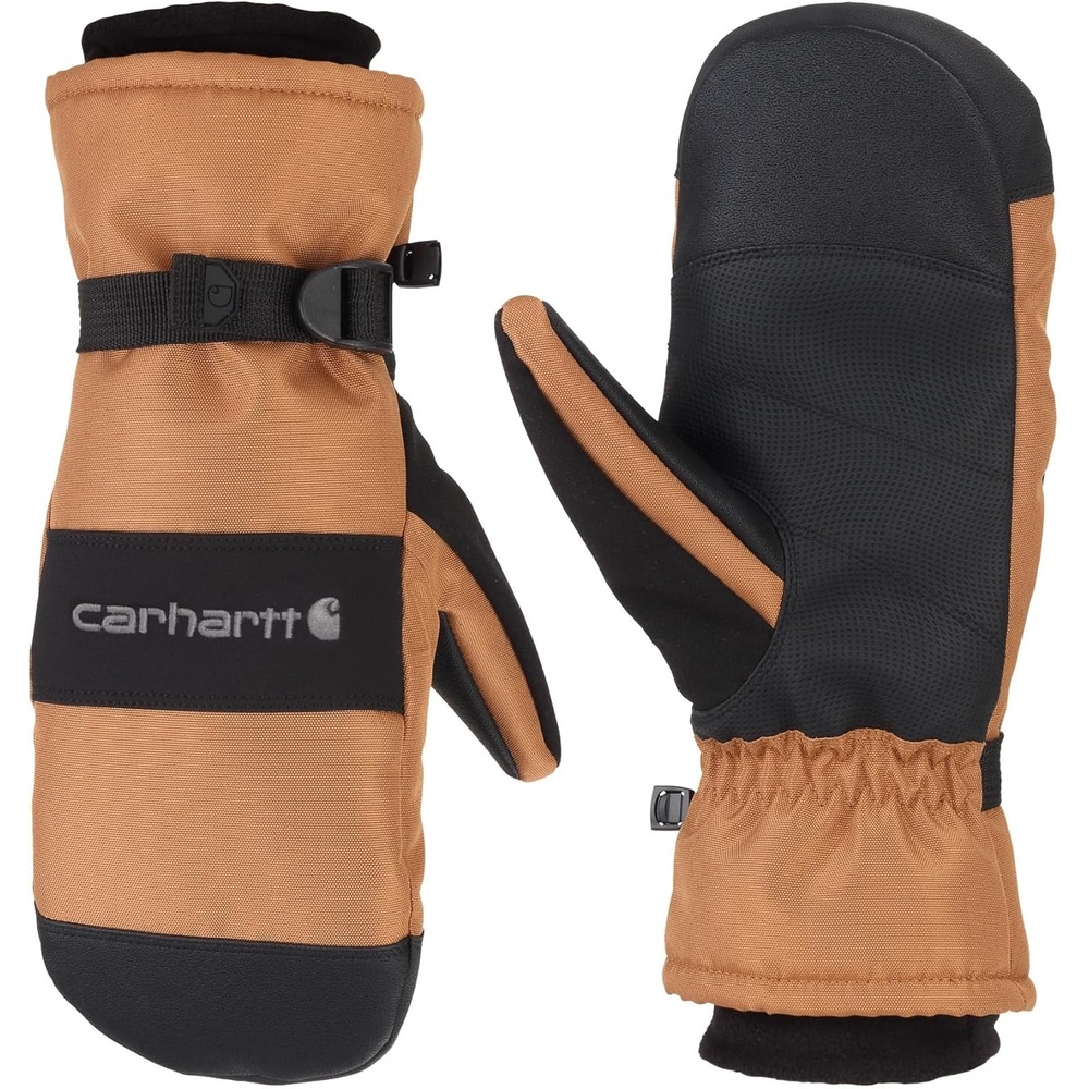 imageCarhartt Mens Waterproof Insulated Knit Cuff MittenBrownBlack
