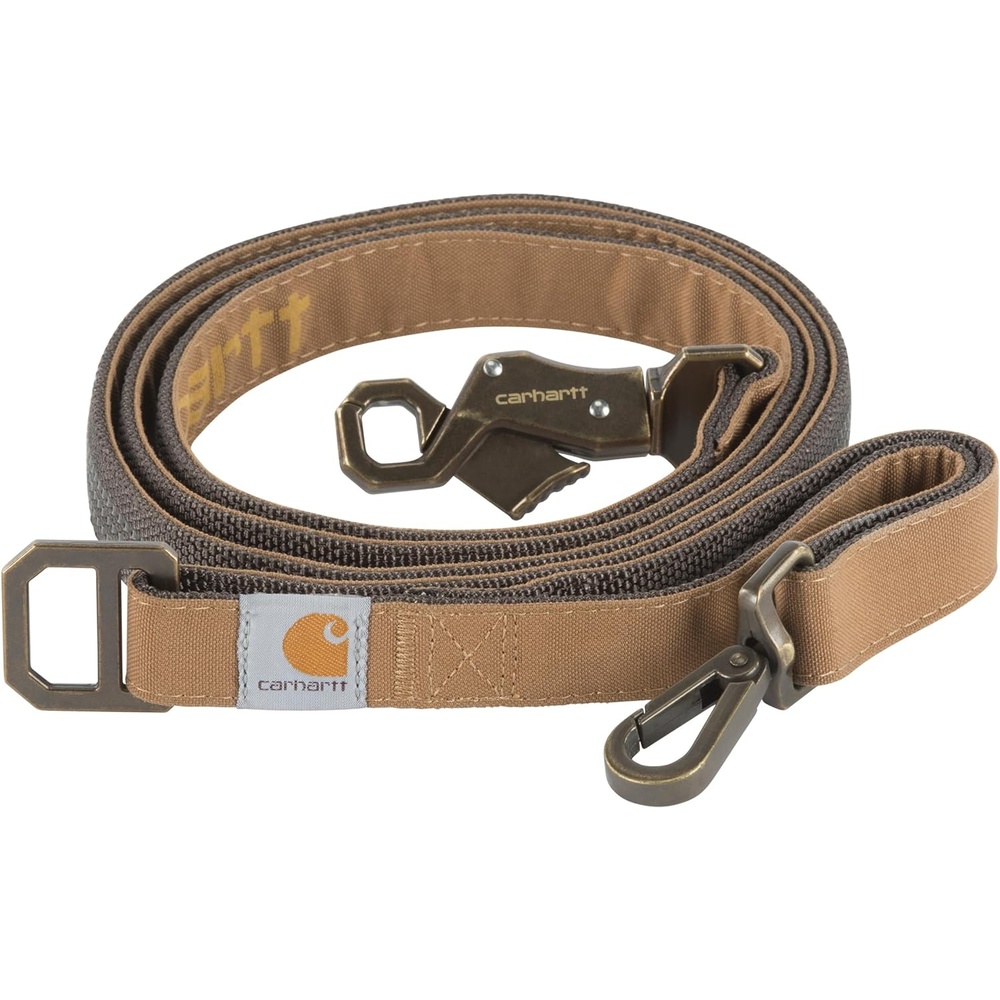 imageCarhartt Pet Durable Nylon Duck Leashes for Dogs Reflective Stitching for Visibility Blanket Stripe One SizeCarhartt Brown Nylon Canvas Webbing