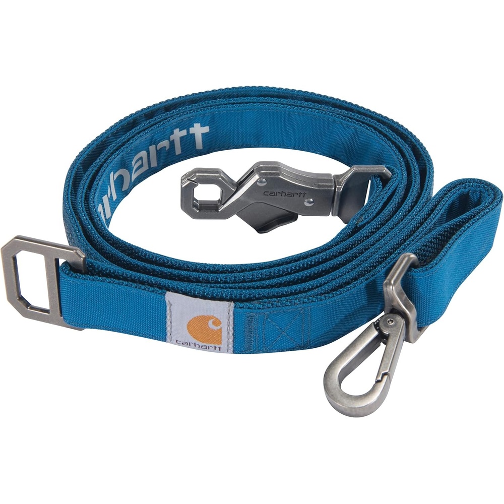 imageCarhartt Pet Durable Nylon Duck Leashes for Dogs Reflective Stitching for Visibility Blanket Stripe One SizeMarine Blue Nylon Canvas Webbing