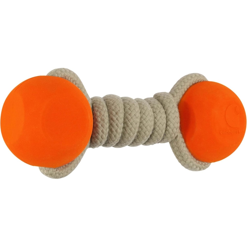 imageCarhartt Pet Training Tools Rugged Dog Tool for Tug Fetch and Play Field Dog Training Pull Carhartt BrownRope Bone Blaze Orange