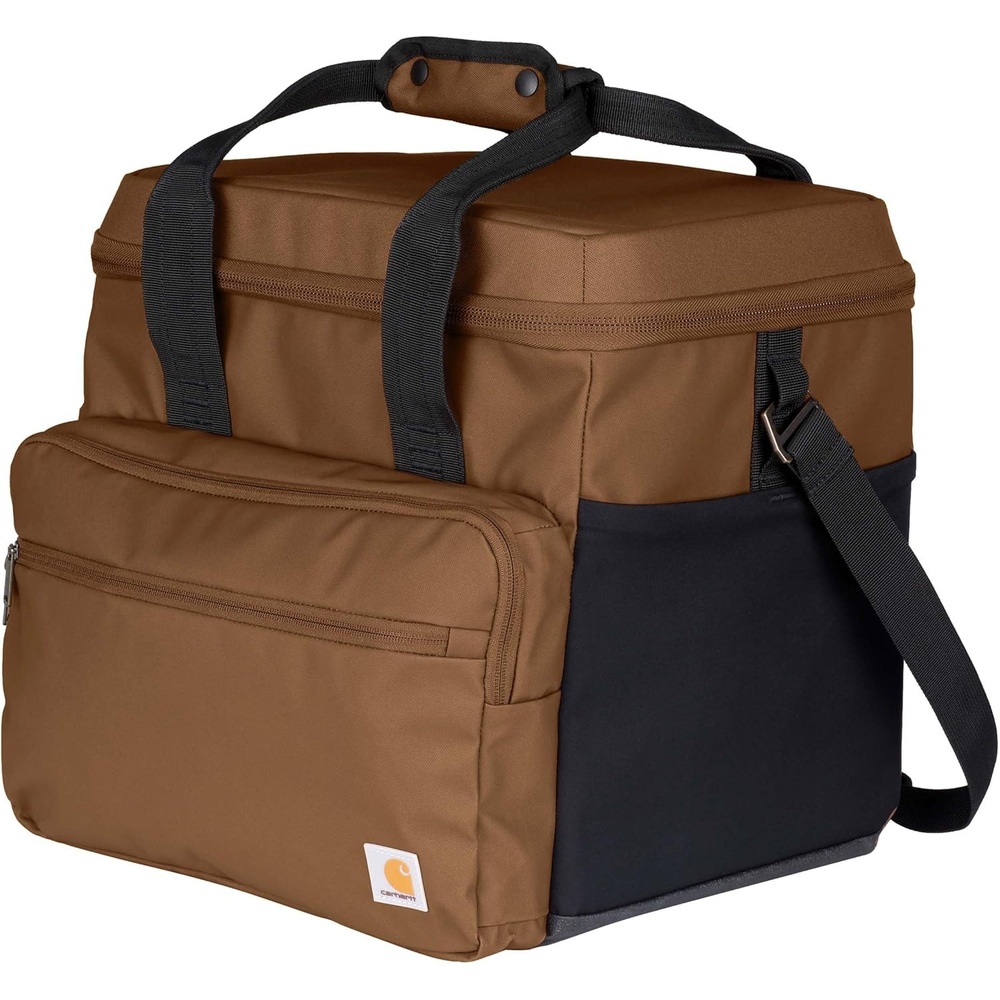 image:imageCarhartt Thick Foam Fully Insulated Cold Front Coolers Premium Ice Retention Durable Water Resistant Material WFront Zippered PocketOiled Walnut