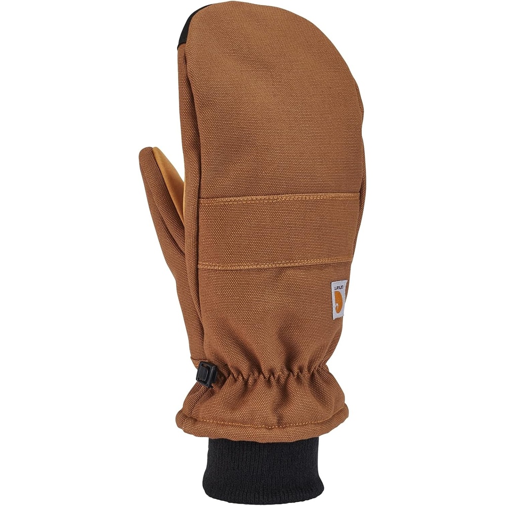 imageCarhartt Womens GL0800W Womens Insulated Duck Synthetic Leather Knit Cuff MitBrown