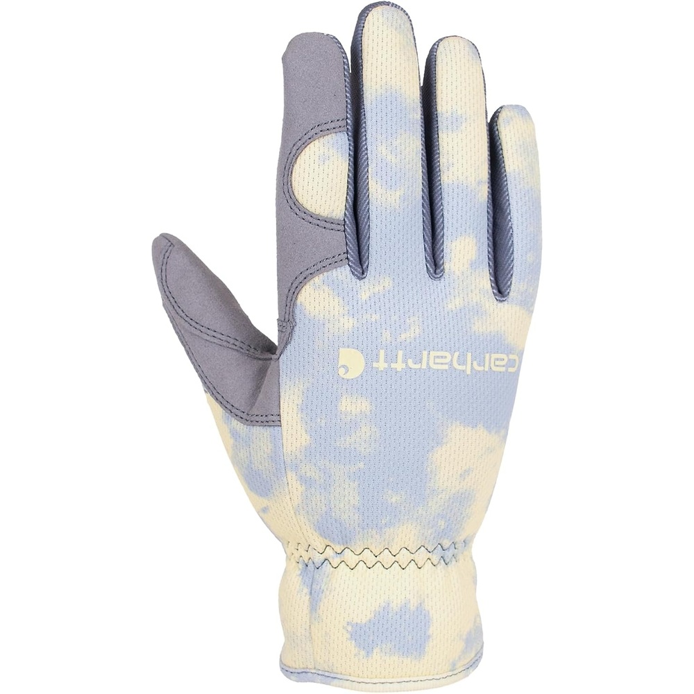 imageCarhartt Womens High Dexterity Open Cuff GloveBlue Auro CamoGrey
