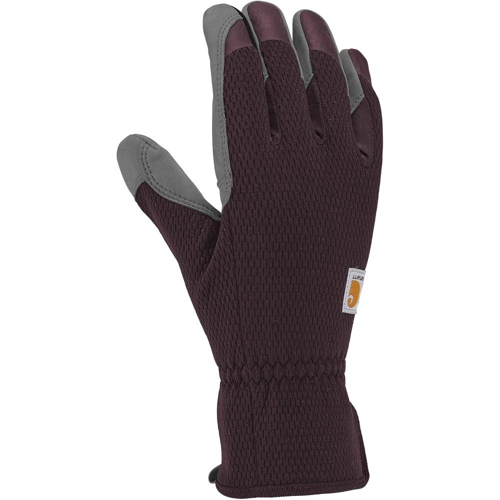 imageCarhartt Womens High Dexterity Padded Palm Touch Sensitive Long Cuff GloveBlackberry Grey