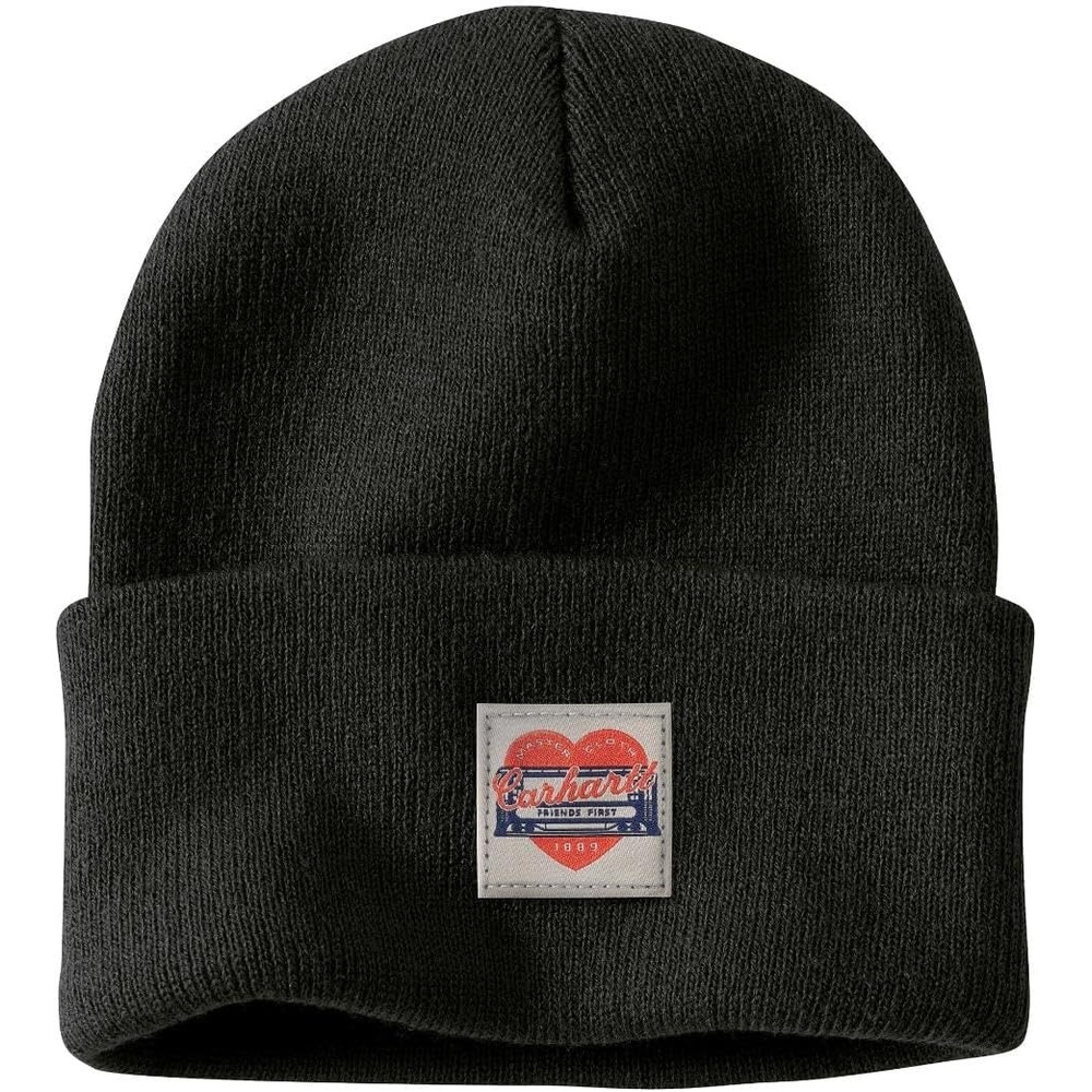 image:imageCarhartt Womens Knit Heart Patch BeanieBlack