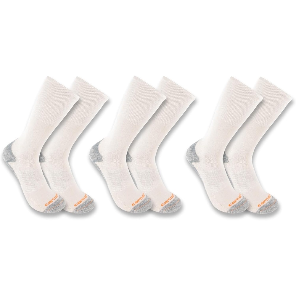 image:imageCarhartt Womens Midweight CottonTencel Comfort Crew Sock 3 PackWhite