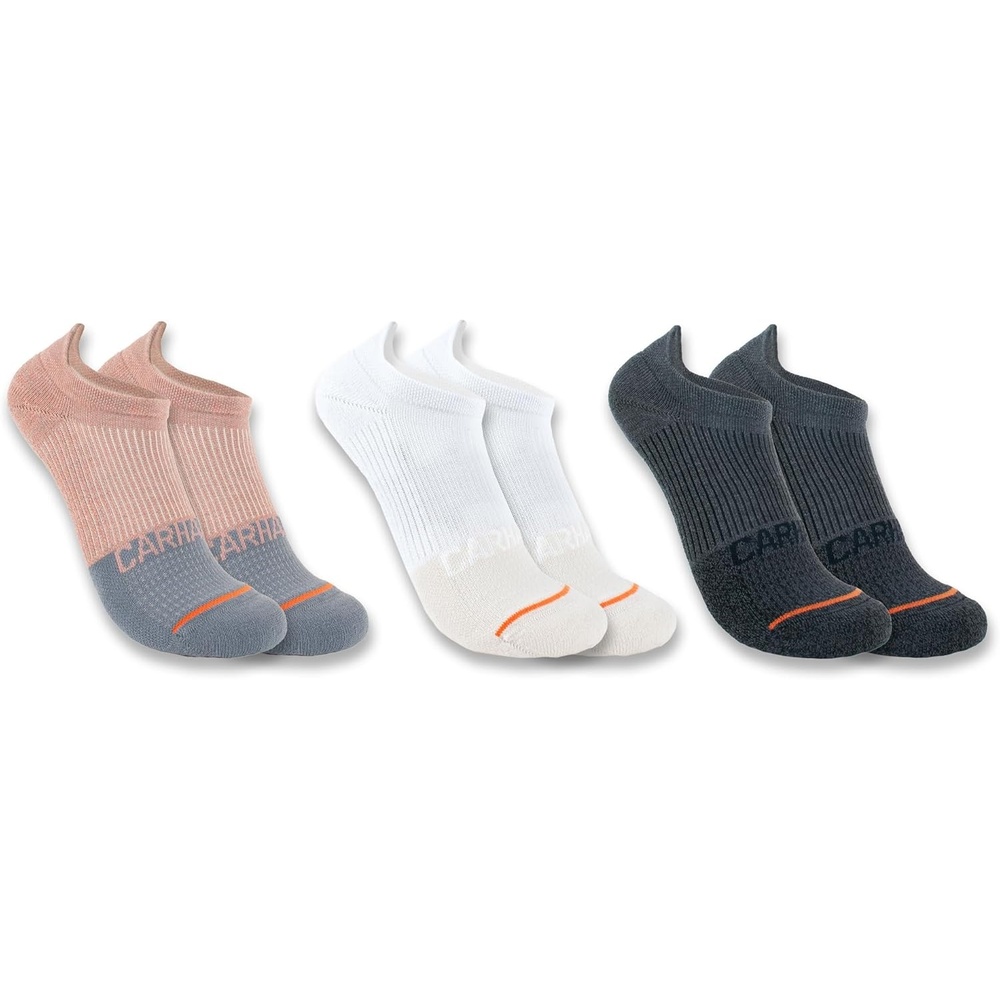 image:imageCarhartt Womens Midweight No Show Sock 3 PackAssorted 1
