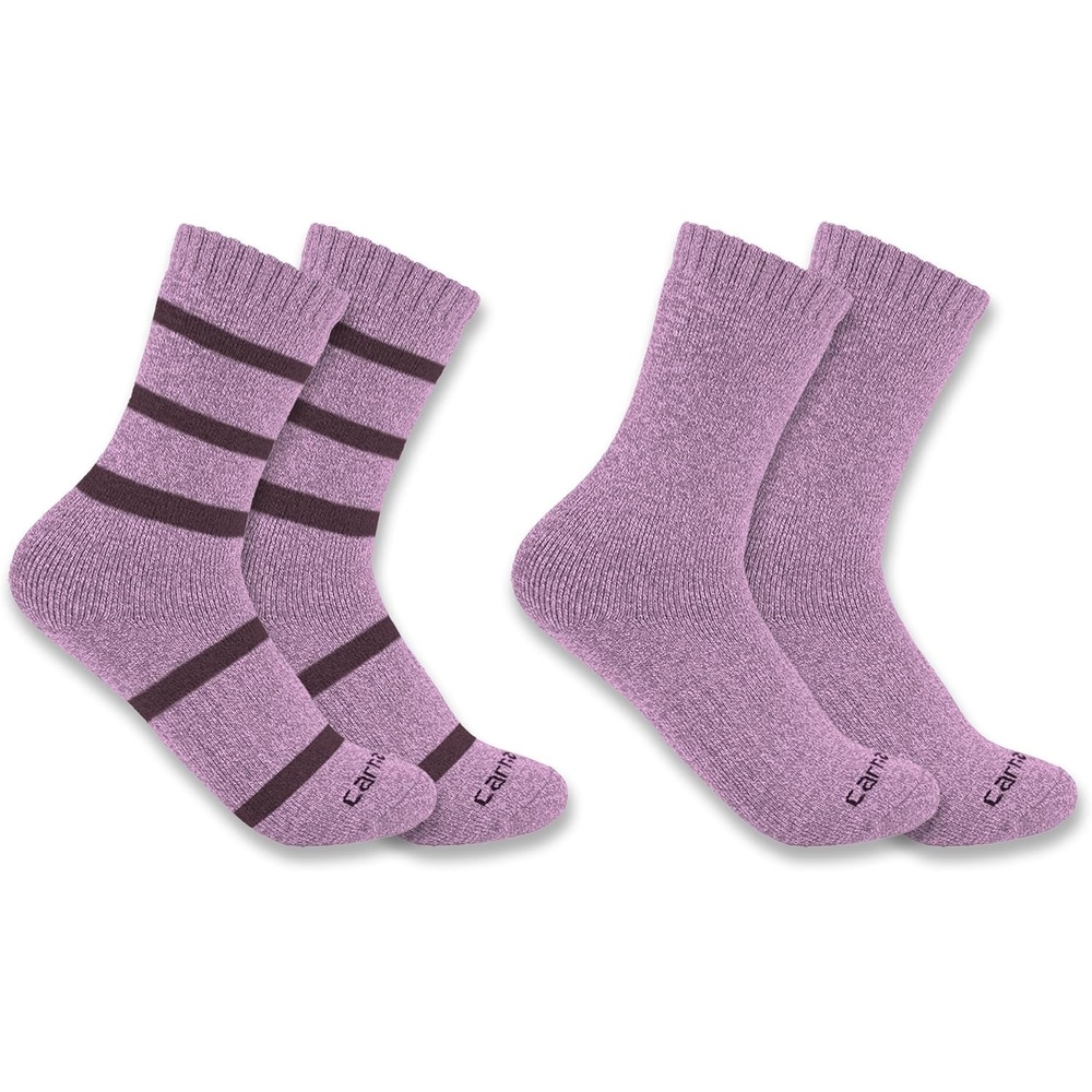 image:imageCarhartt Womens SC3152W Womens Heavyweight Crew Sock 2PackAssorted 04 Purple