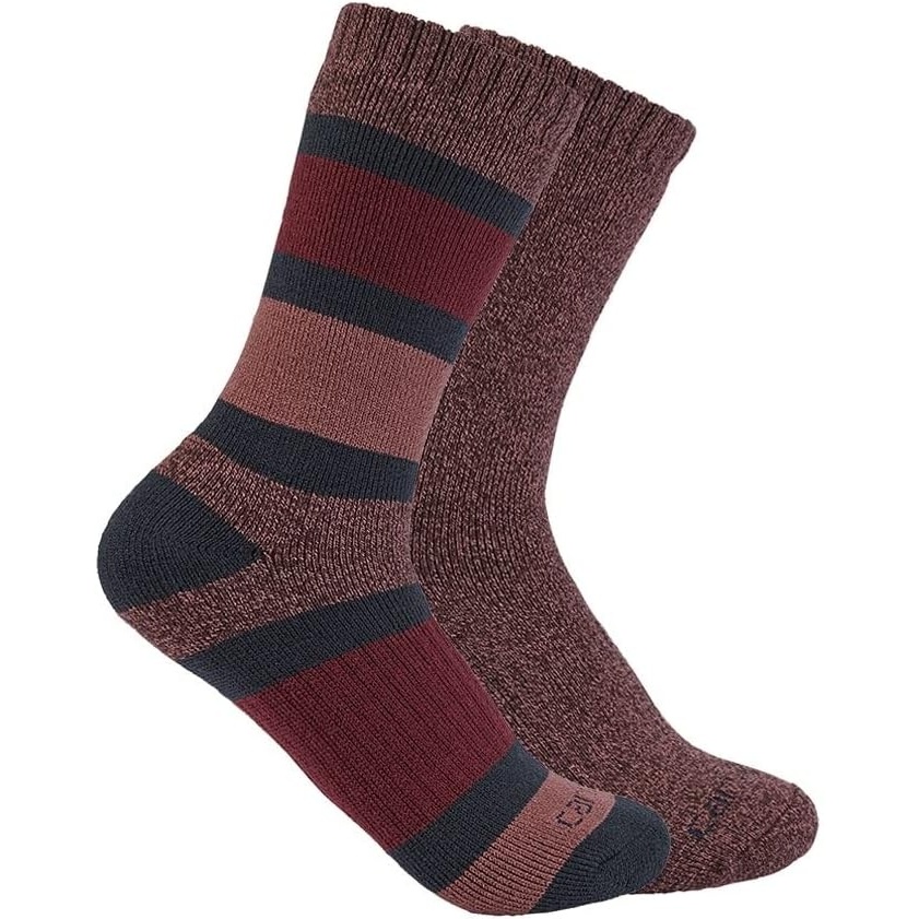 image:imageCarhartt Womens SC3152W Womens Heavyweight Crew Sock 2PackAssorted 2 Blackberry