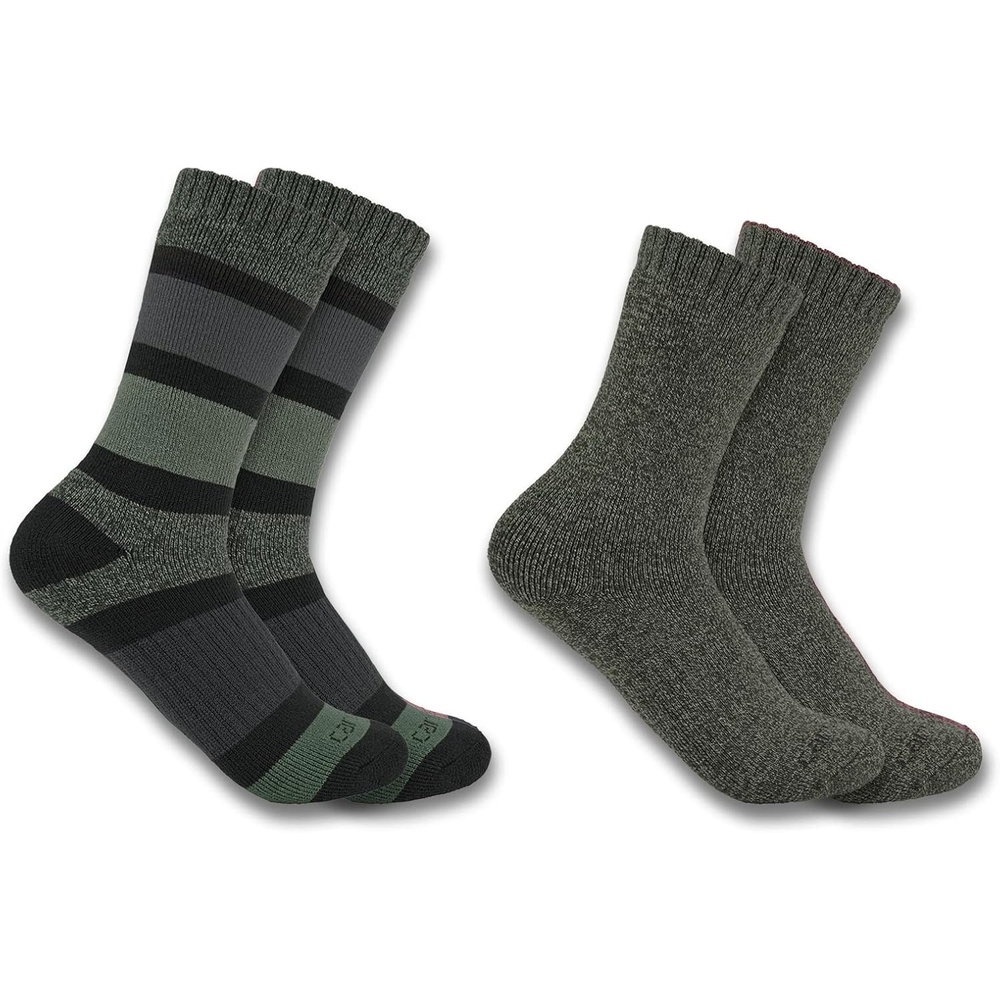 image:imageCarhartt Womens SC3152W Womens Heavyweight Crew Sock 2PackAssorted 3 Green