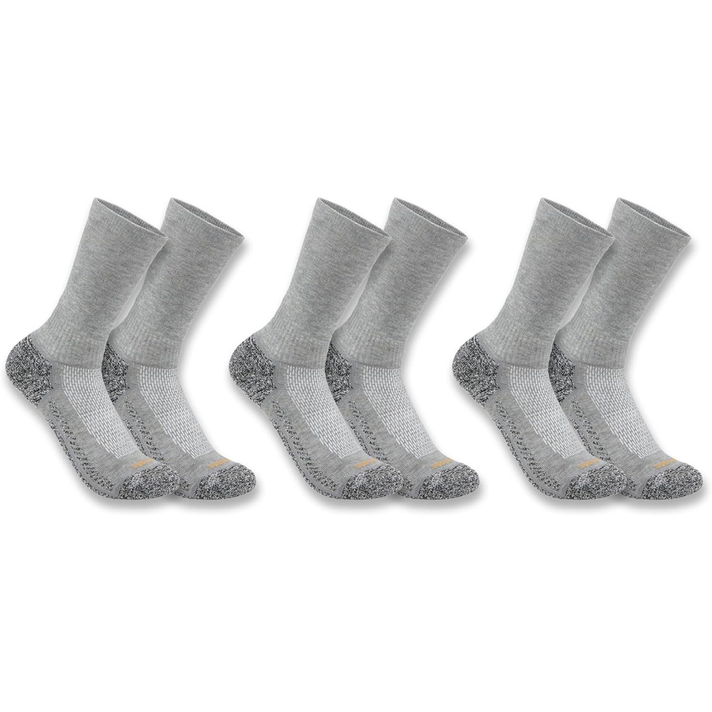 imageCarhartt Womens SC6423W Womens Force Midweight Crew Sock 3PackGrey
