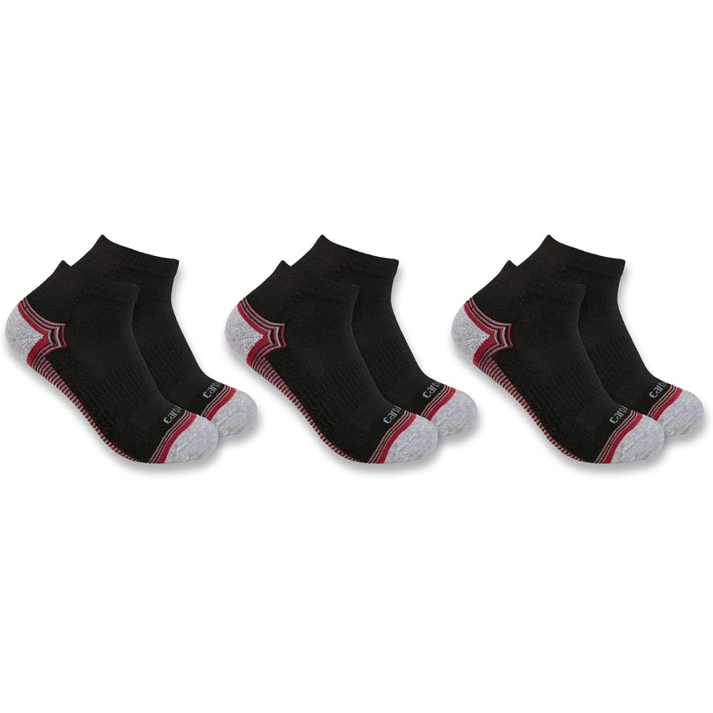 image:imageCarhartt Womens SL6403W Womens Force Midweight Low Cut Sock 3PackBlack
