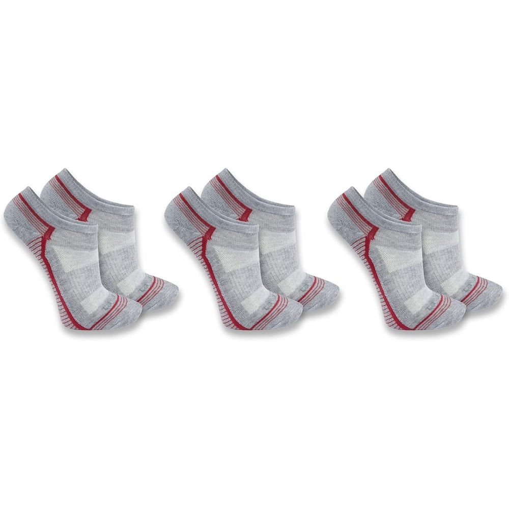 image:imageCarhartt Womens SL6403W Womens Force Midweight Low Cut Sock 3PackGrey