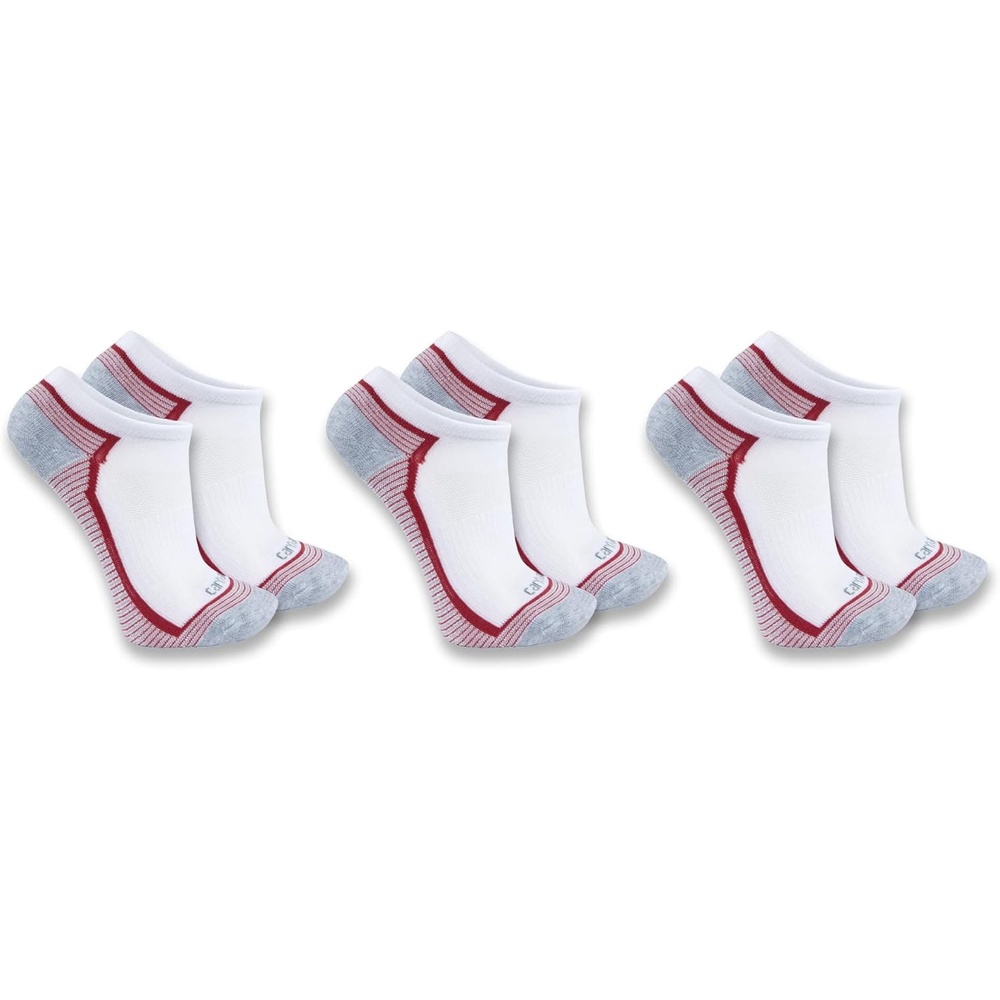 image:imageCarhartt Womens SL6403W Womens Force Midweight Low Cut Sock 3PackWhite