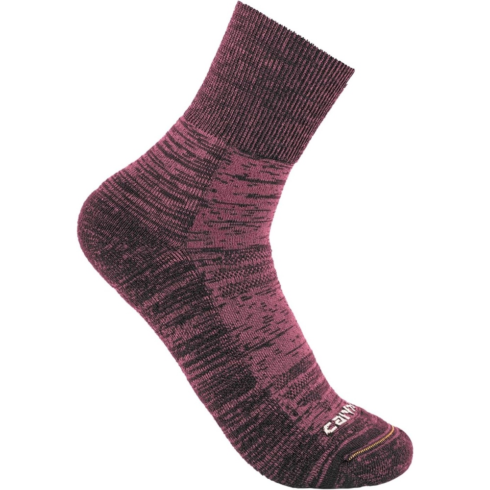 imageCarhartt Womens Twin Knit Midweight Short Crew SockMagenta