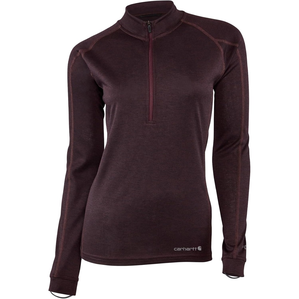 imageCarhartt Womens WBL133 Womens Base Force Heavyweight PolyWool QuartBlackberry Heather