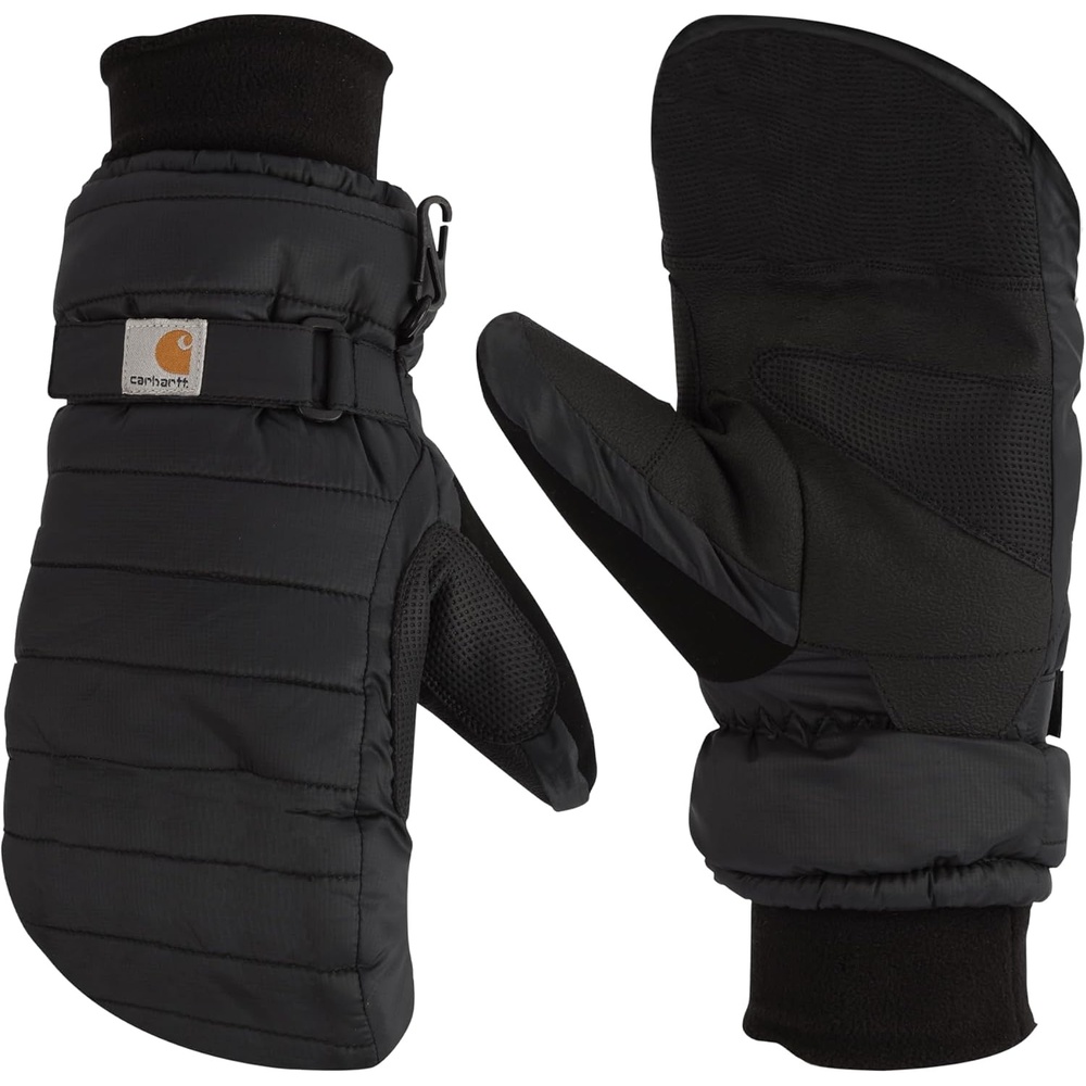 imageCarhartt Womens Waterproof Insulated Quilted Knit Cuff MittenBlack