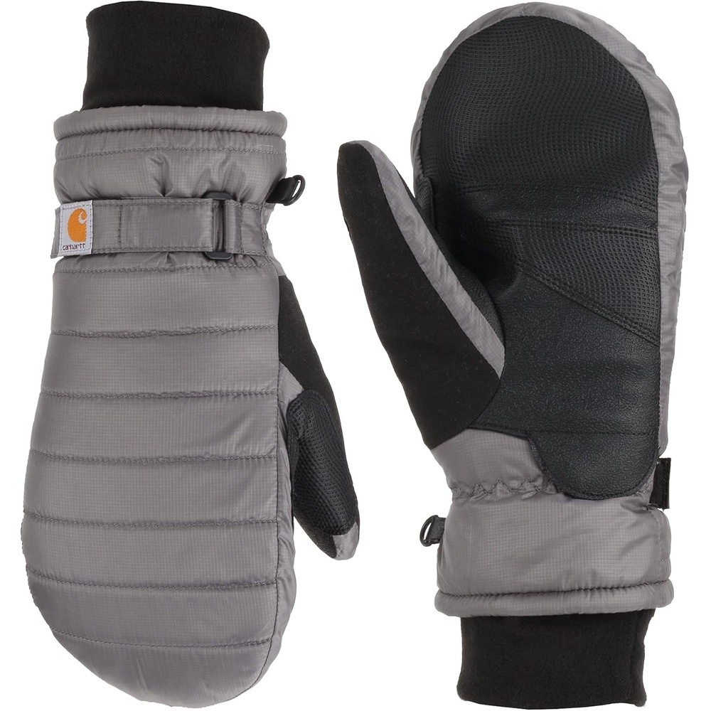 imageCarhartt Womens Waterproof Insulated Quilted Knit Cuff MittenCharcoal