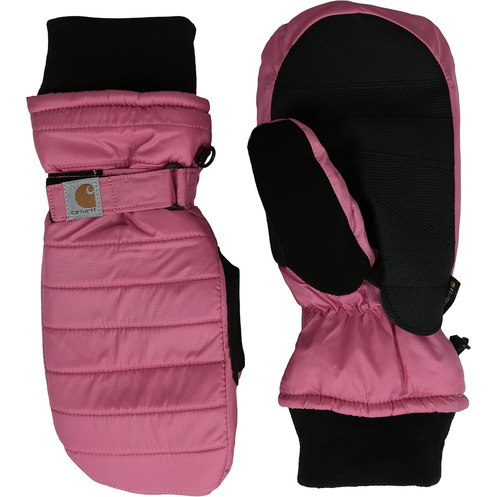 imageCarhartt Womens Waterproof Insulated Quilted Knit Cuff MittenRose