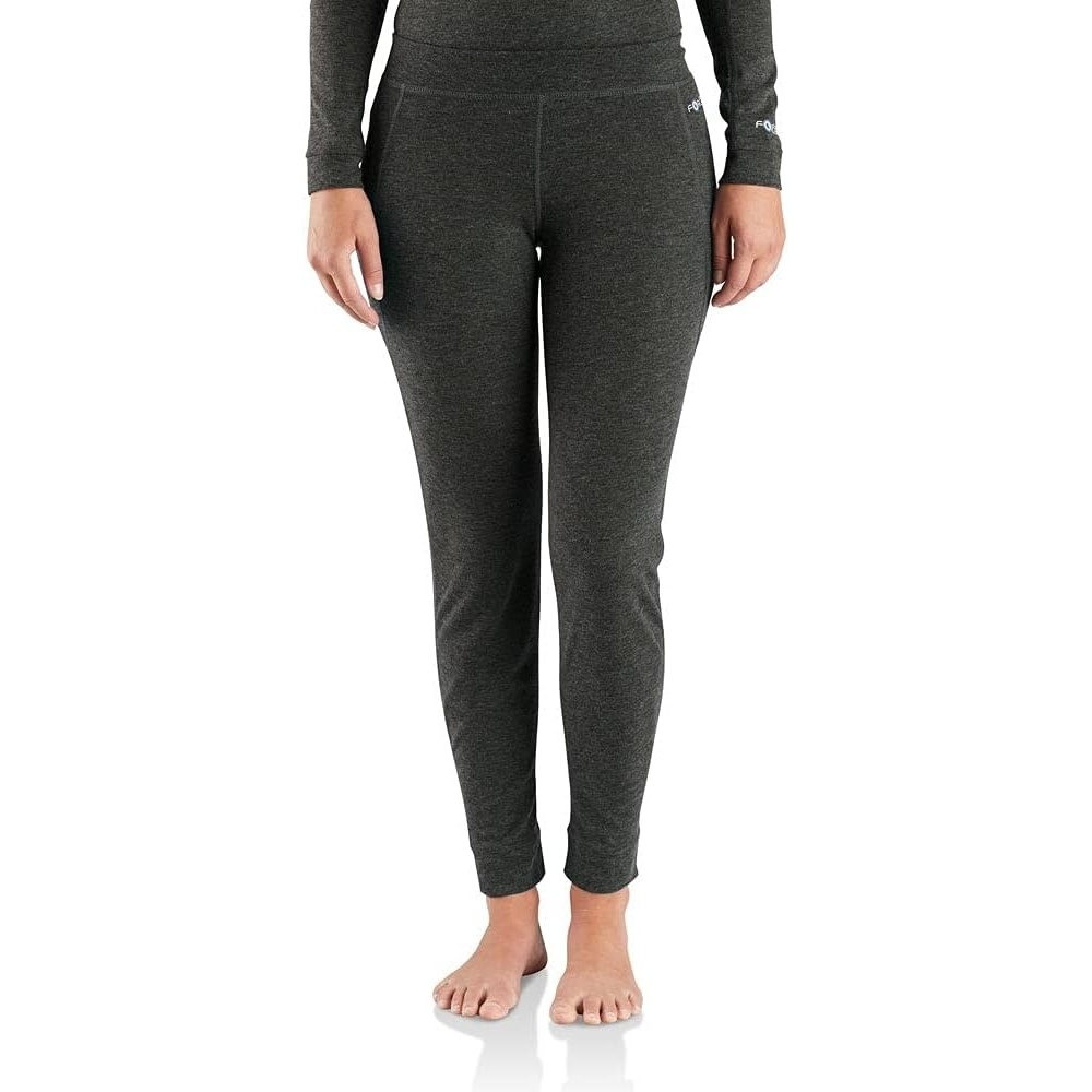 imageCarhartt womens Base Force Heavyweight Polyesterwool Base Layer BottomBlack Heather
