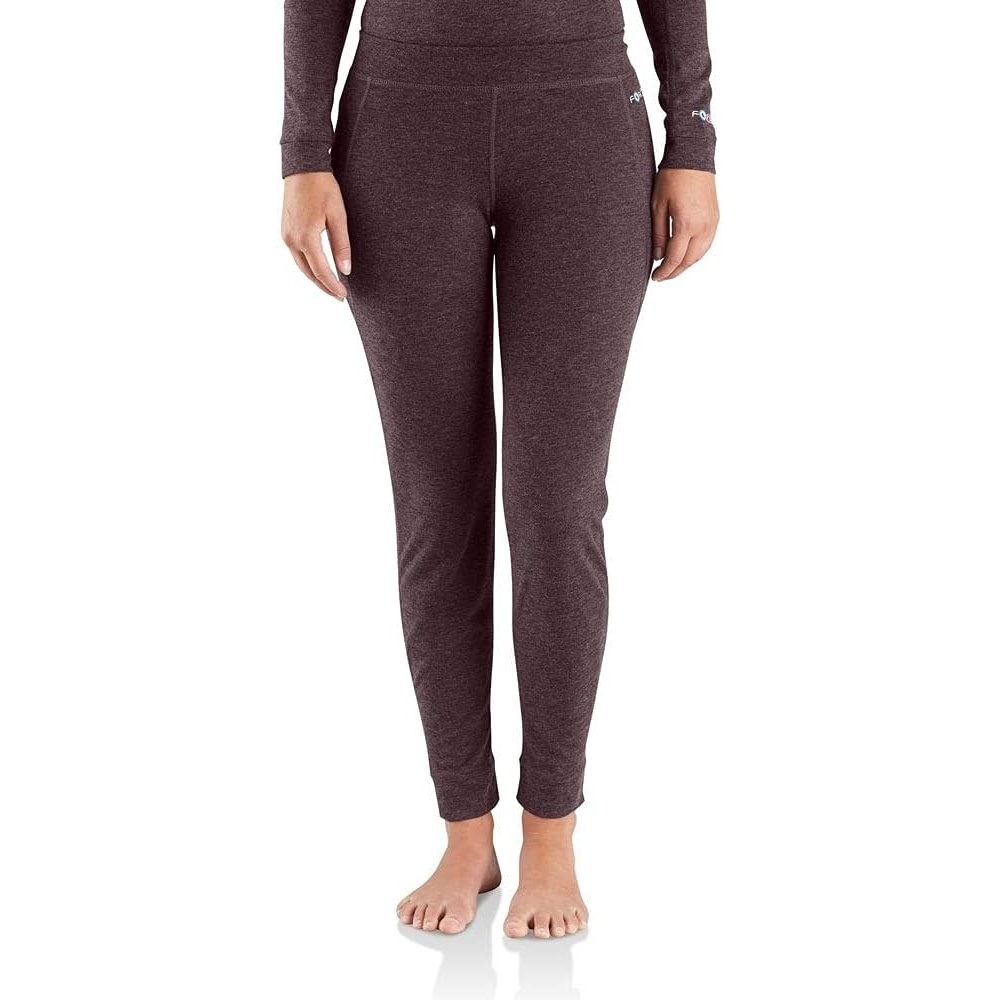 imageCarhartt womens Base Force Heavyweight Polyesterwool Base Layer BottomDeep Wine Heather