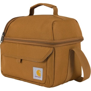 Carhartt 12 Can Two Compartment Lunch Box | Durable, Fully-Insulated Lunch Bag for Women & Men, Large Lunchbox (Gravel)(Large Lunchbox (Carhartt Brown))